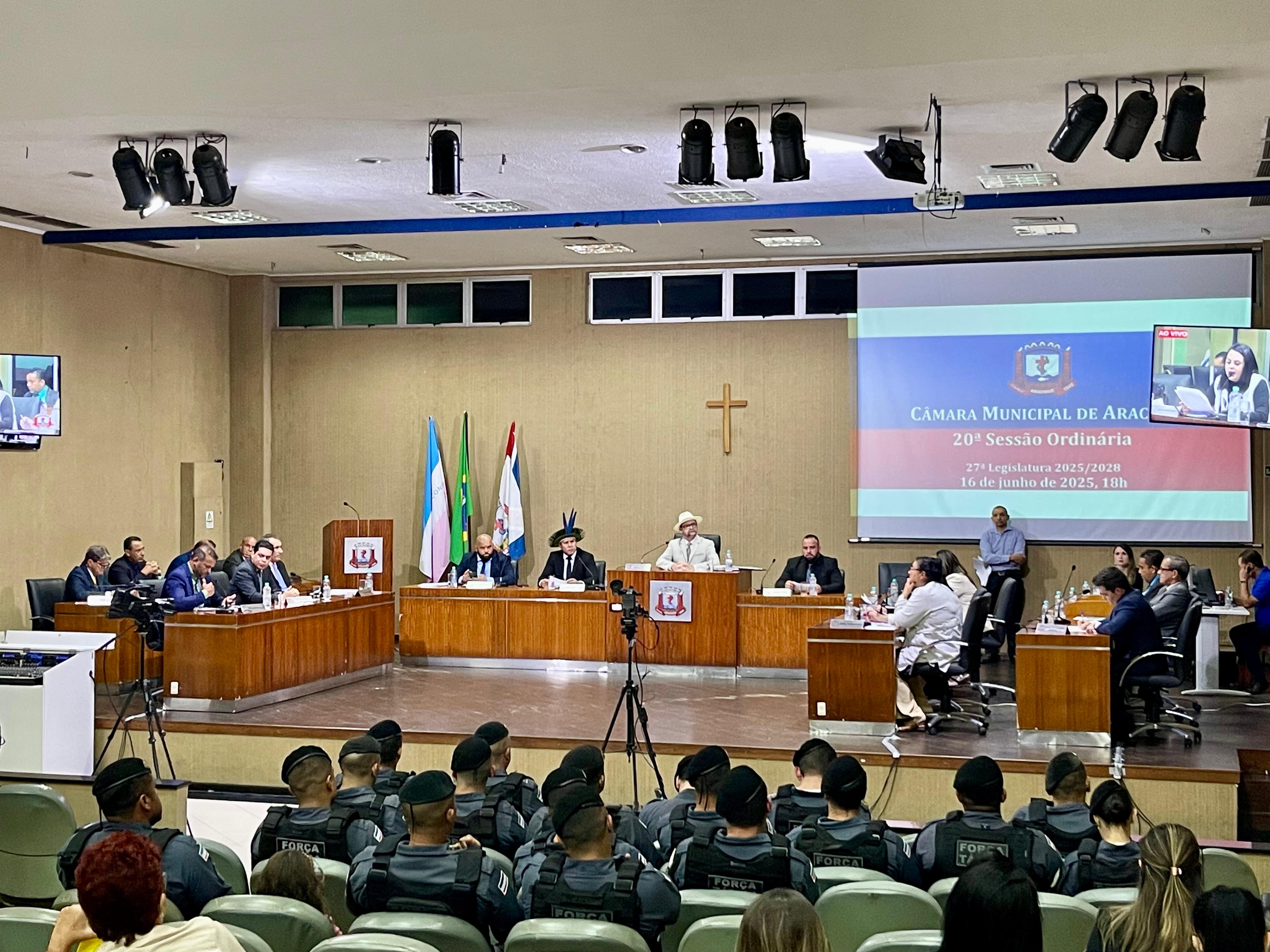 CÂMARA DE ARACRUZ REALIZA 20ª SESSÃO ORDINÁRIA DA 27ª LEGISLATURA