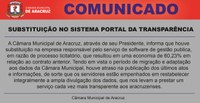 Nota sobre o Portal da Transparência.