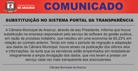 Nota sobre o Portal da Transparência.