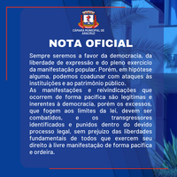 NOTA OFICIAL DA CÂMARA MUNICIPAL DE ARACRUZ